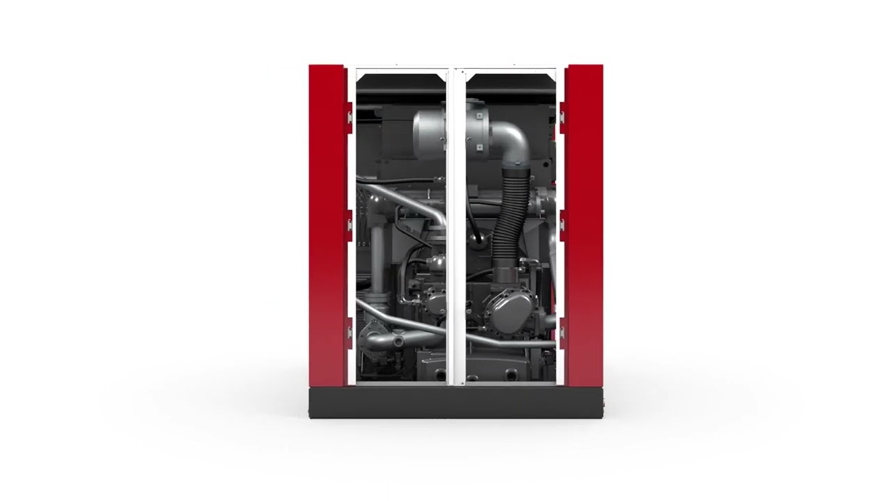 GD 90-160kW oilfree air compressor animation